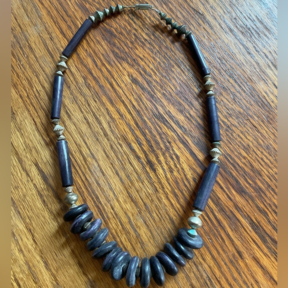 Dark  Purple Beaded Necklace